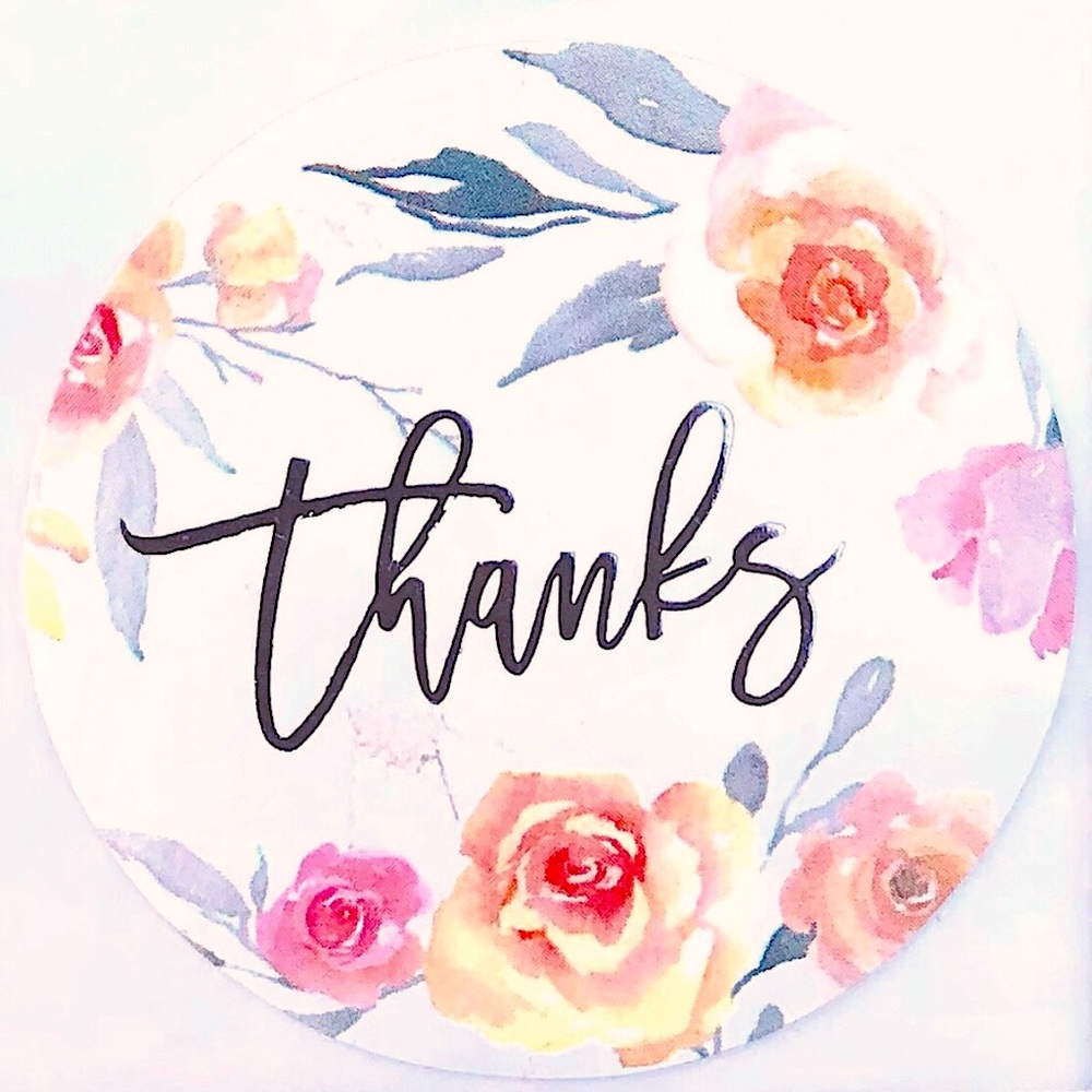 NEW Poshmark Packages "Thank you" Gift Wrap Shipping Supplies Set ~ 125 Stickers - Picture 1 of 9